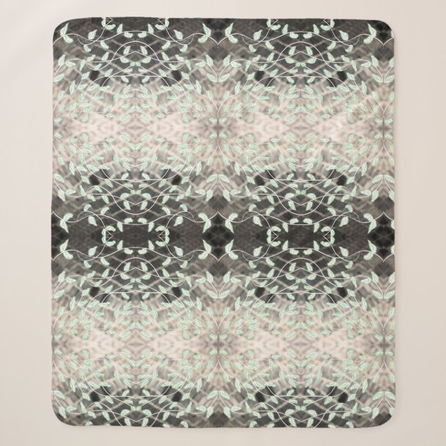 Schwarz-Creme-Streifen Sherpadecke (Vorderseite)