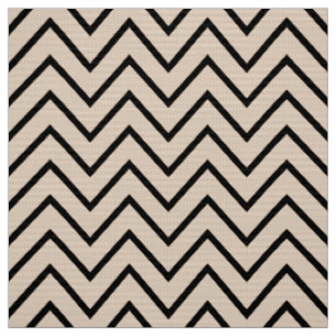 Schwarz-cremefarbene Chevron-Bezugsstoff Stoff