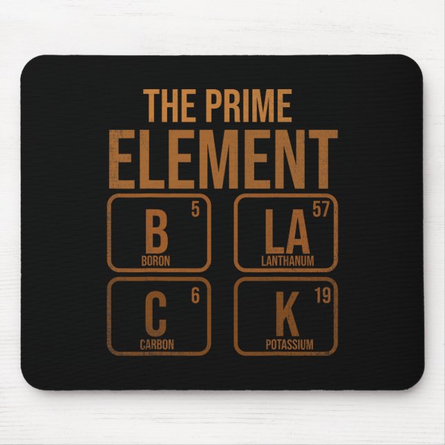 Schwarz Das Primelement  Mousepad (Vorne)