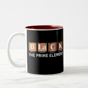 Schwarz: Das Primelement Zweifarbige Tasse