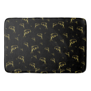 Schwarz, Delfin, Fisch, Natur, Wasser, Design, Badematte