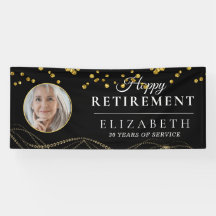 Schwarz Delicates Custom Foto Retirement Party