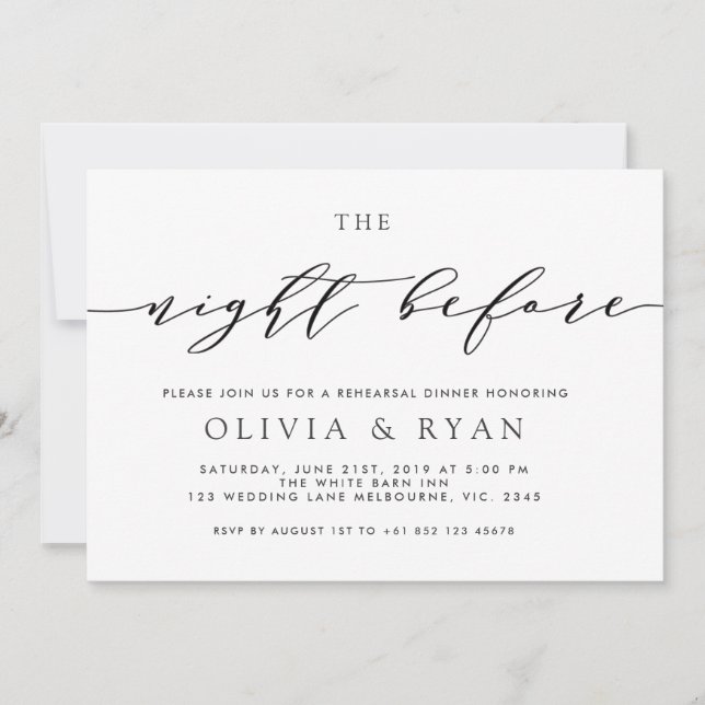 Schwarz der Nacht vor Einladung (Vorderseite)