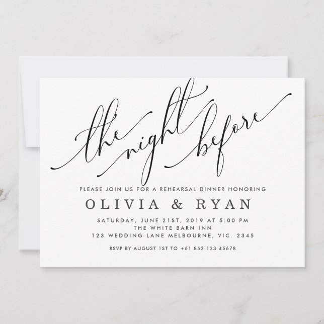 Schwarz der Nacht vor Einladung (Vorderseite)