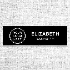 Schwarz des modernen Firmenlogos Namensschild