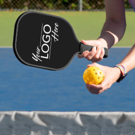 Schwarz des modernen Firmenlogos Pickleball Schläger