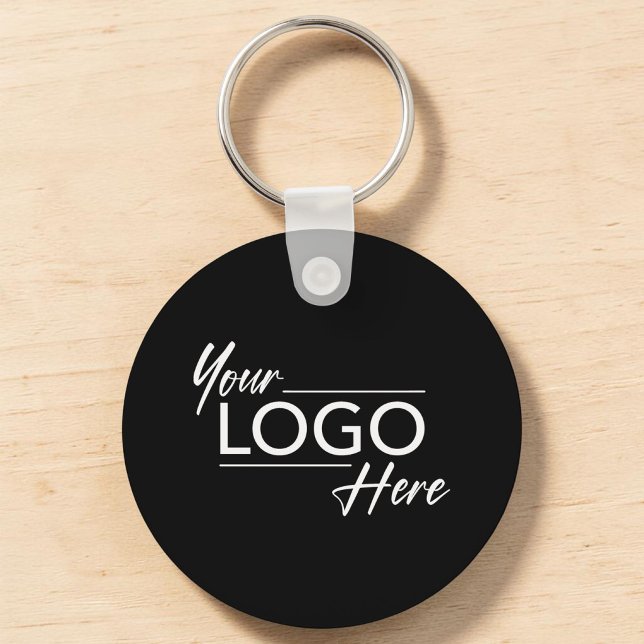 Schwarz des modernen Logos Schlüsselanhänger (Modern Logo Black Keychain)