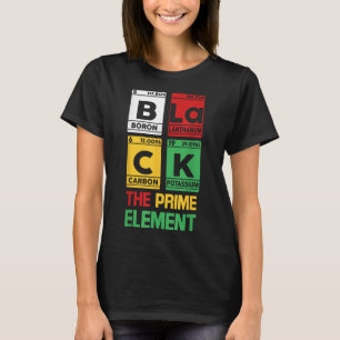Schwarz des Prime-Element Periodic Table Black His T-Shirt