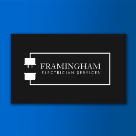 Schwarz des Stromverteilerkabellogos Visitenkarte