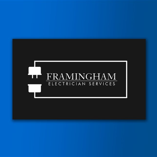 Schwarz des Stromverteilerkabellogos Visitenkarte (Von Creator hochgeladen)