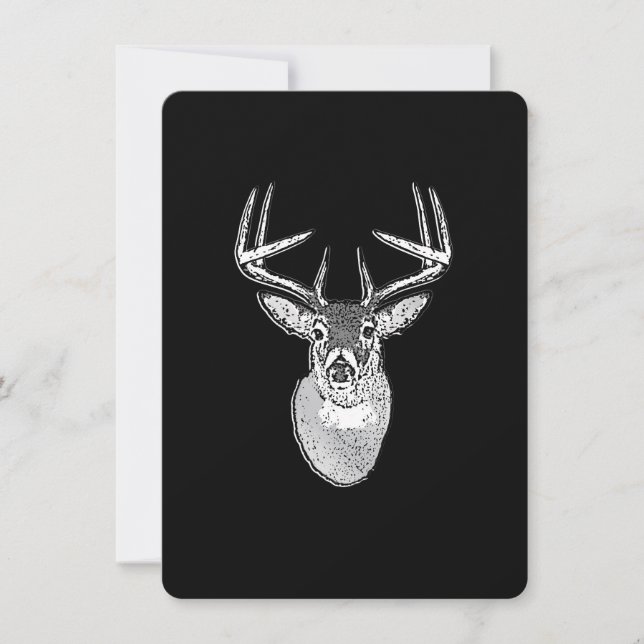 Schwarz-Design White Schwanz Deer (Vorderseite)