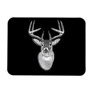 Schwarz-Design White Schwanz Deer Magnet