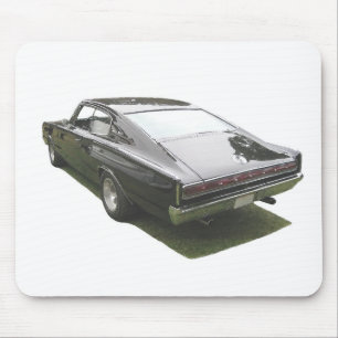 Schwarz-Dodge-Ladegerät 1967 mousepad. Mousepad