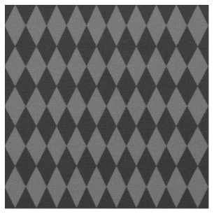 Schwarz & Dunkelgraue Harlekin-Diamanten Stoff