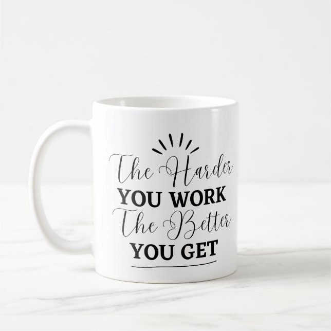 Schwarz Einfache Motivierend Tasse (Links)