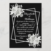Schwarz-Elegant-Weiß-Blumenhochzeit