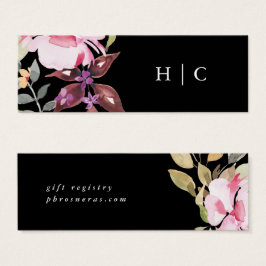 Schwarz Elegantes Wasser Schöne Registrierungskart