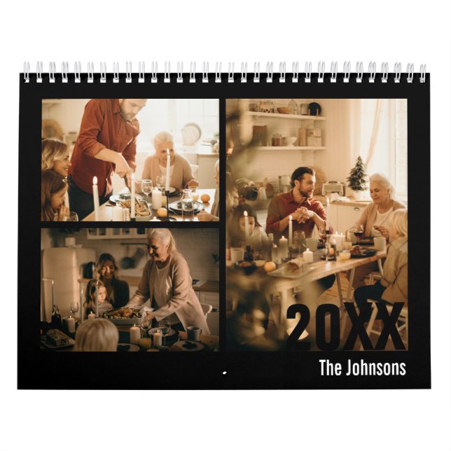 Schwarz Erstellen Sie Ihren eigenen Foto-Kalender Kalender (Titelbild)