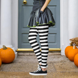 Schwarz & Farbe Streifen Wicked HexenHalloween Leggings