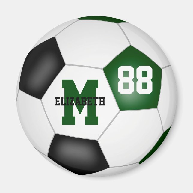 Schwarz-Farben für die Fußball-Nationalmannschaft Magnet (Vorne)