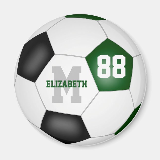 Schwarz-Farben für die Fußball-Nationalmannschaft Magnet (Vorne)