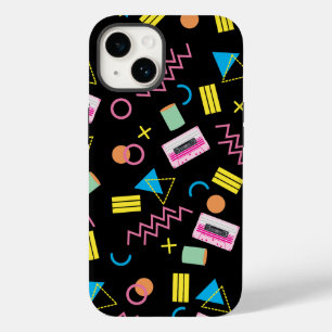 Schwarz-farbige Achtzigerjahre-Muster Case-Mate iPhone 14 Hülle