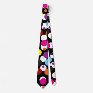 Schwarz-farbiges Polka-Dots-Oberflächenmuster Krawatte