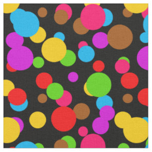 Schwarz-farbiges Polka-Punkte-Design Stoff