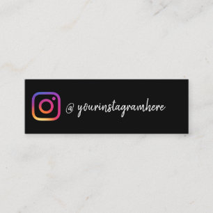 Schwarz folgen mir auf Instagram Mini Visitenkarte