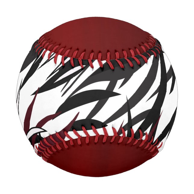 Schwarz/Garnet/ Weißes Baseball-Design Rot Baseball (Vorderseite)