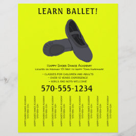 Schwarz-Gelb Ballett Tanz Tanz Tränen Abstreifen S Flyer