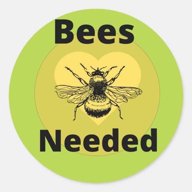 Schwarz-Gelb-Bienen benötigen Aufkleber (Vorderseite)