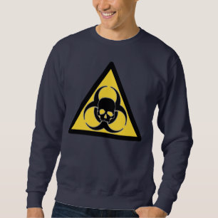 Schwarz-Gelb-Biogefährdung und Schädel Sweatshirt