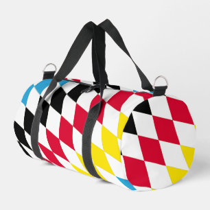 Schwarz-Gelb-Blau-Bayern Diamantfarben-Muster Duffle Bag