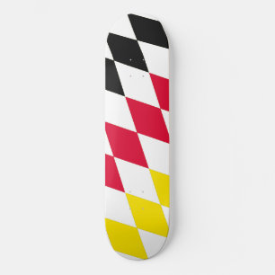 Schwarz-Gelb-Blau-Bayern Diamantfarben-Muster Skateboard