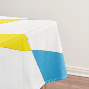 Schwarz-Gelb-Blau-Bayern Diamantfarben-Muster Tischdecke