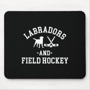 Schwarz Gelb Chocolate Lab Mom Dad und Field Hocke Mousepad