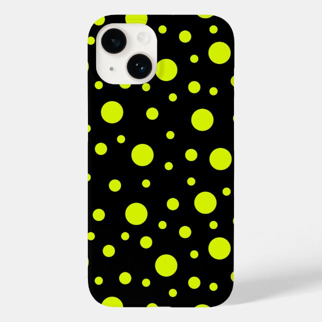 Schwarz-Gelb-Eleganz Case-Mate iPhone 14 Hülle (Rückseite)