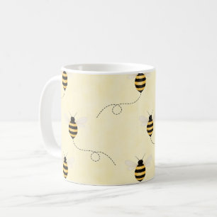 Schwarz Gelb Gold Bienen Kaffeetasse