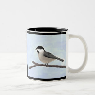 Schwarz-gelb-kappte Chickadee-Tasse Zweifarbige Tasse