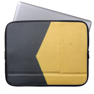 Schwarz-Gelb-Mauer Laptopschutzhülle