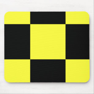 Schwarz-Gelb-Schachbrettmuster Mousepad