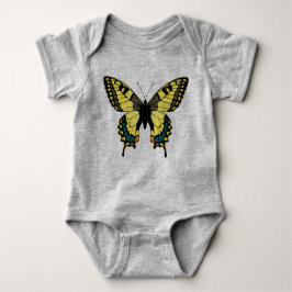 Schwarz-Gelb-Schmetterling Baby Strampler