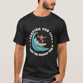 Schwarz-Gelb-Surfen für Lebensgestaltung T-Shirt