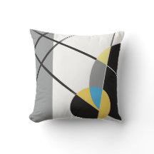 Schwarz-Gelb-Weiß-Blau Modernes Abstraktes Design