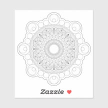 Schwarz Geometric Mandala v2 Sticker