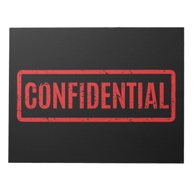 Schwarz geprägter konfidenter Notepad Notizblock (Vorderseite)