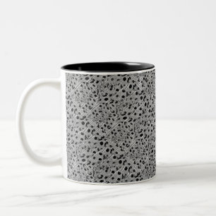 Schwarz gepunktet zweifarbige tasse