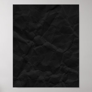 SCHWARZ GESCHRIEBENE, KRINKIERTE PAPIERTEXTURE-TEM POSTER
