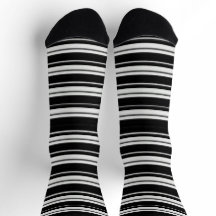 Schwarz gestreifte Socken – Fetter monochromer Sti
